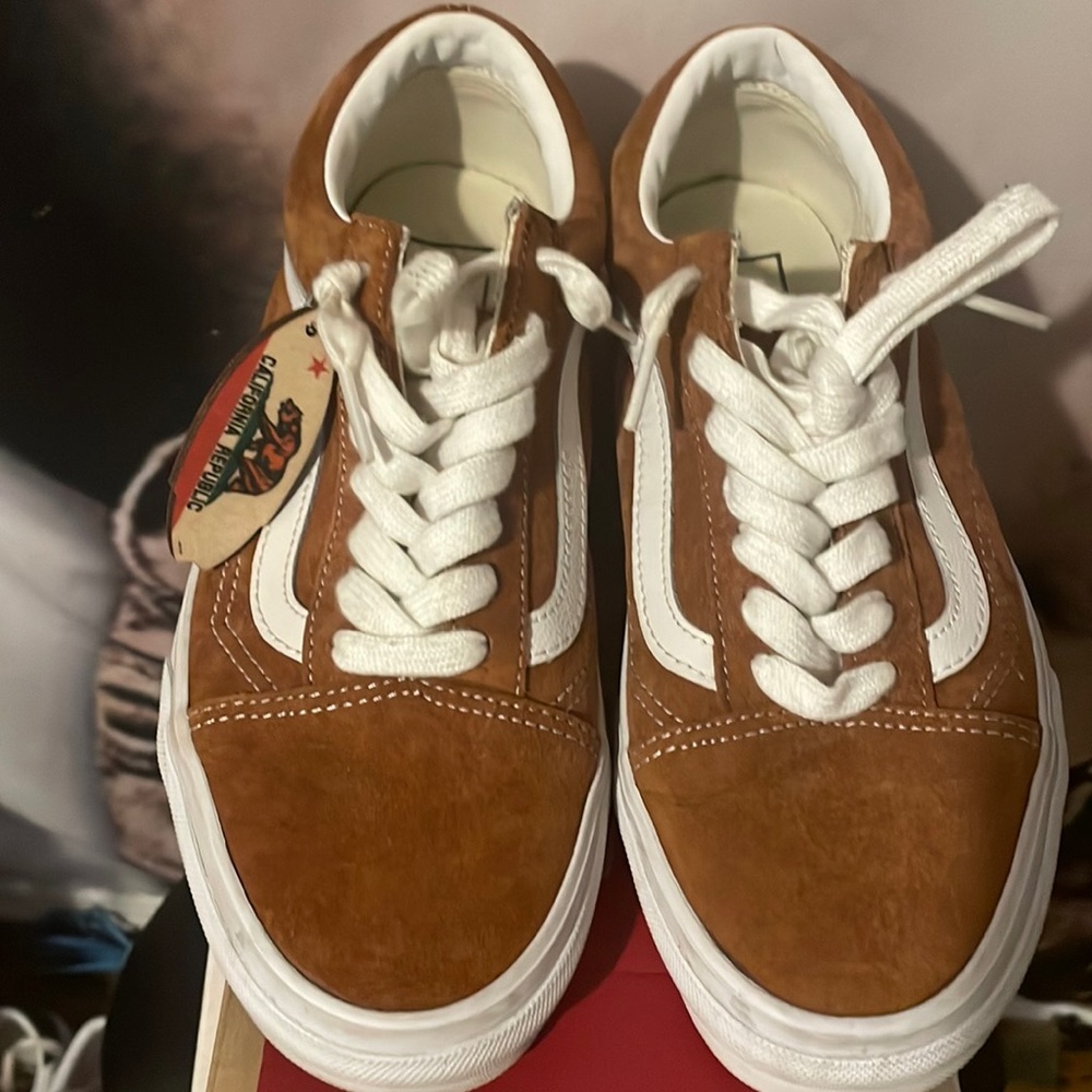 Leather brown Suede Vans